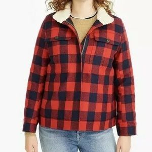 J.Crew Buffalo Plaid Jacket Large Red